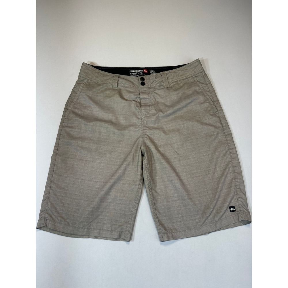 Quiksilver Amphibians Hybrid Shorts Mens 36 Tan Khaki Walk Board Shorts 101374T